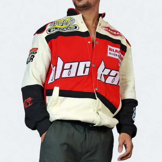 Black Air Racing Jacket – Vintage F1 Inspired Streetwear