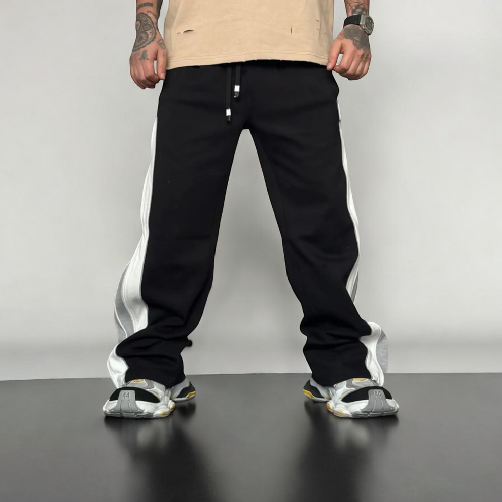 Zip Trip Track Pants – Bold Zips, Baggy Fit, All-Day Comfort