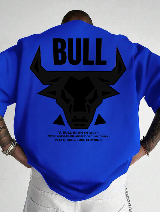 Bull Graphic Oversized T-Shirt – Premium Cotton, Iconic Design